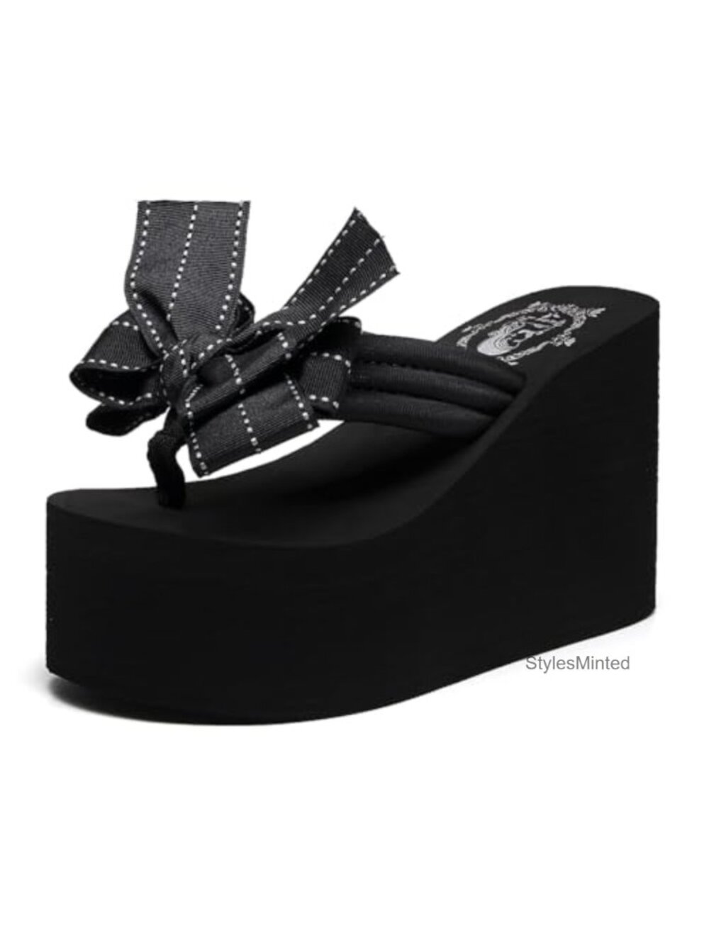EVA Platform Wedge Flip Flops, Chunky High Heel Sandals, Thong Slippers for